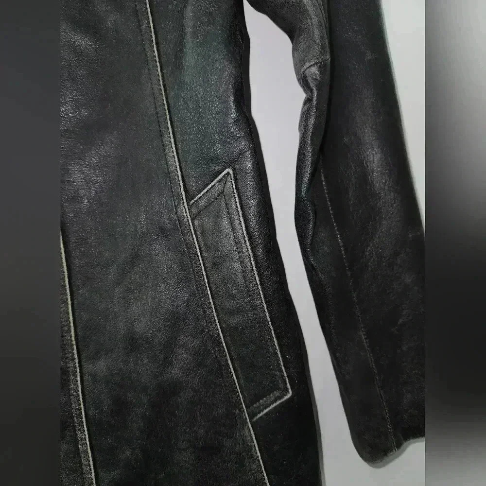 Vintage AMERICAN EAGLE OUTFITTERS Leather Jacket Size XS - Picture 4 of 6